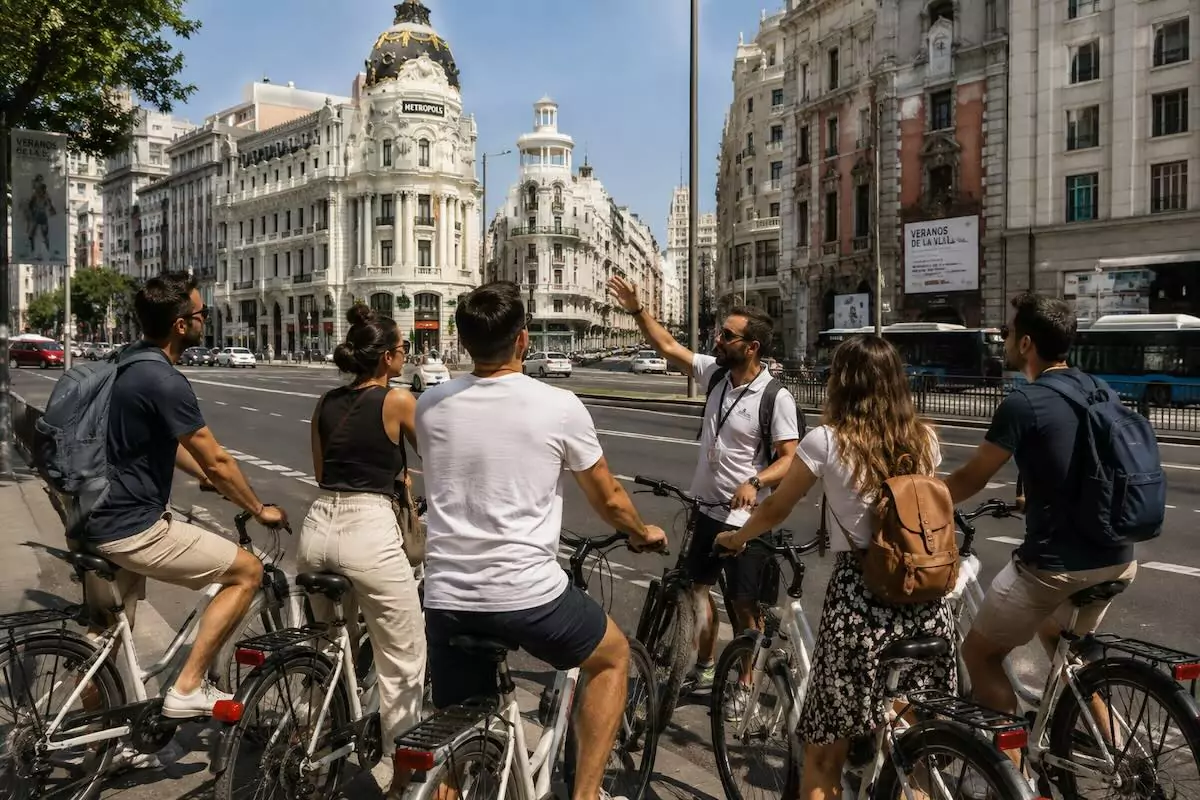 Visite de Madrid à vélo pour entreprise